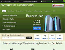 Tablet Screenshot of enterprisewebhost.com
